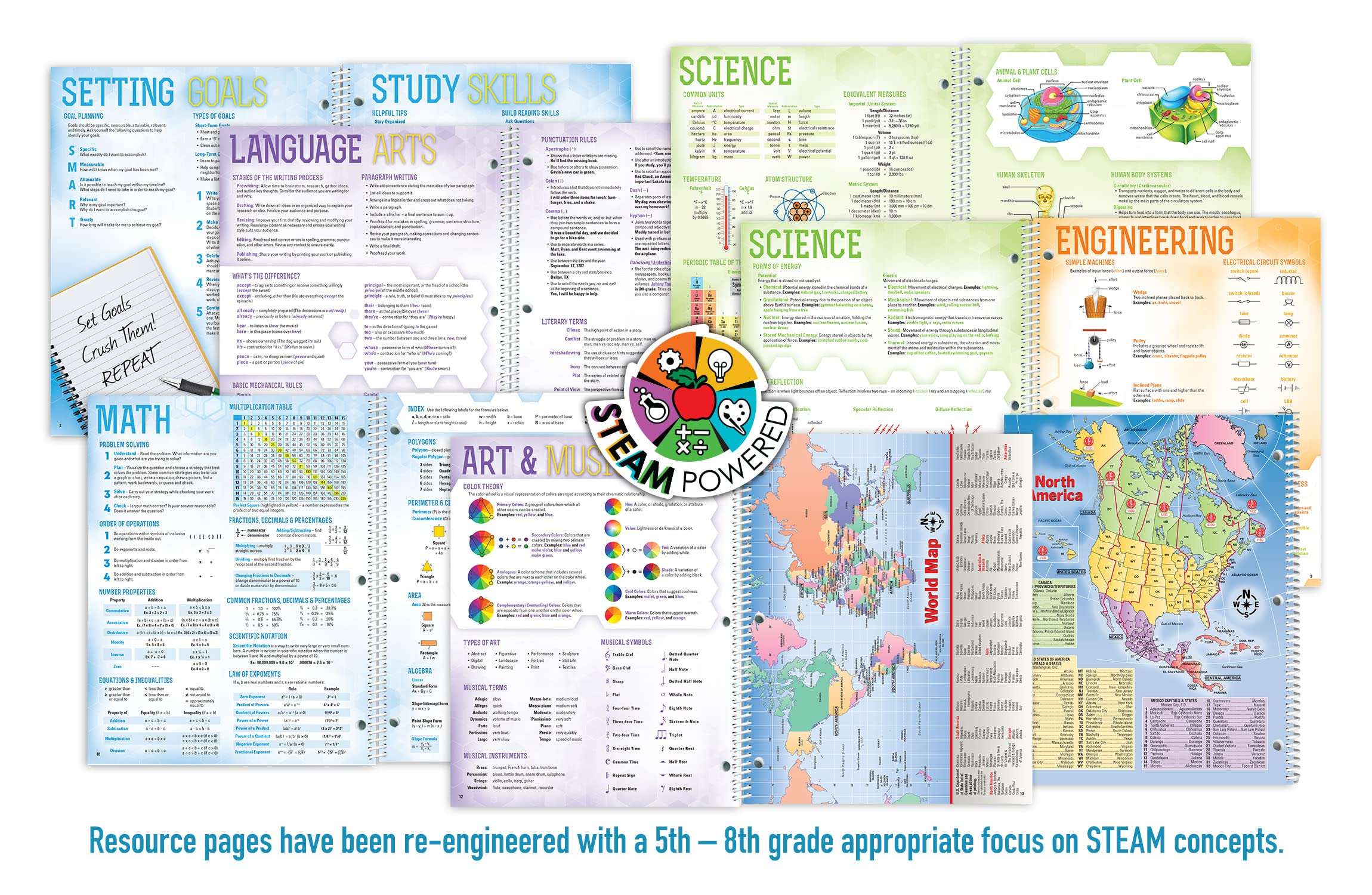 Dated Middle School Student Planner for 2022-23 Academic Year, School Mate Brand, 8.5"x11" Weekly Matrix Format 3