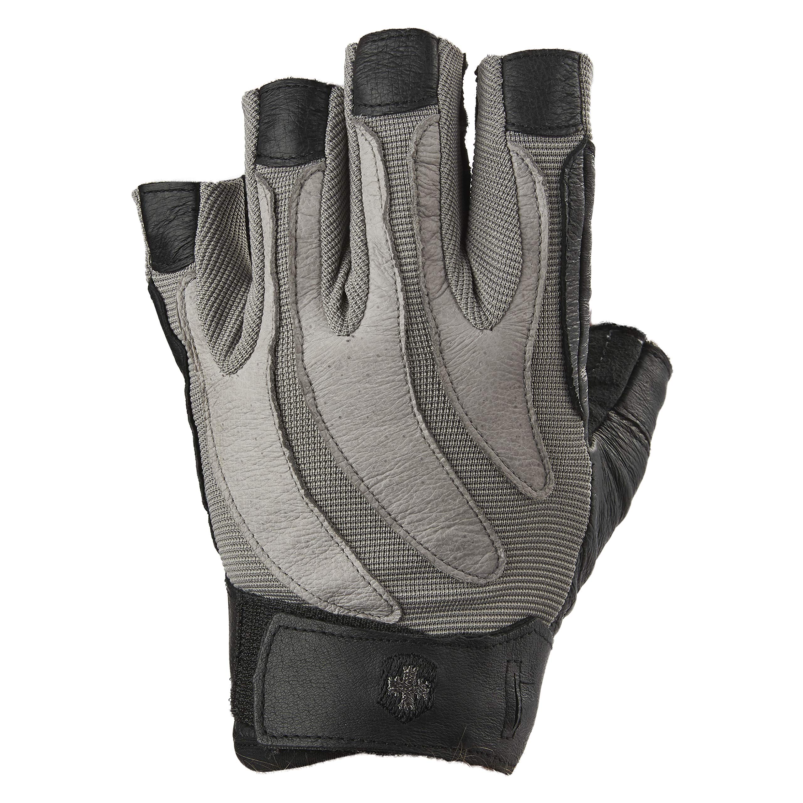Harbinger BioForm Non-Wristwrap Weightlifting Glove with Heat-Activated Cushioned Palm (Pair), Black/Gray, Medium 1