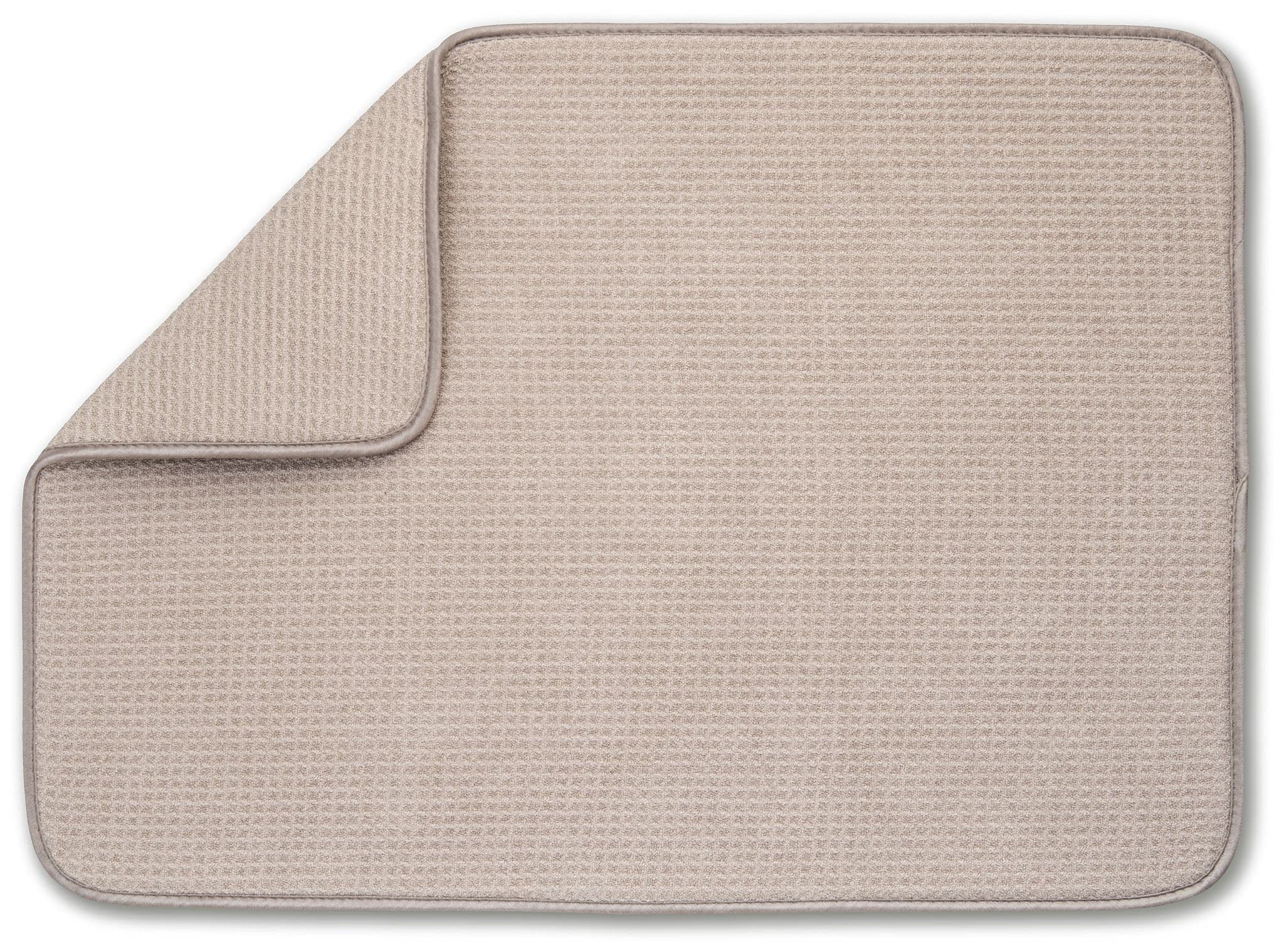 XXL Dish Mat 24" x 17" (LARGEST MAT) Microfiber Dish Drying Mat, Super absorbent by Bellemain (Light Gray) 6