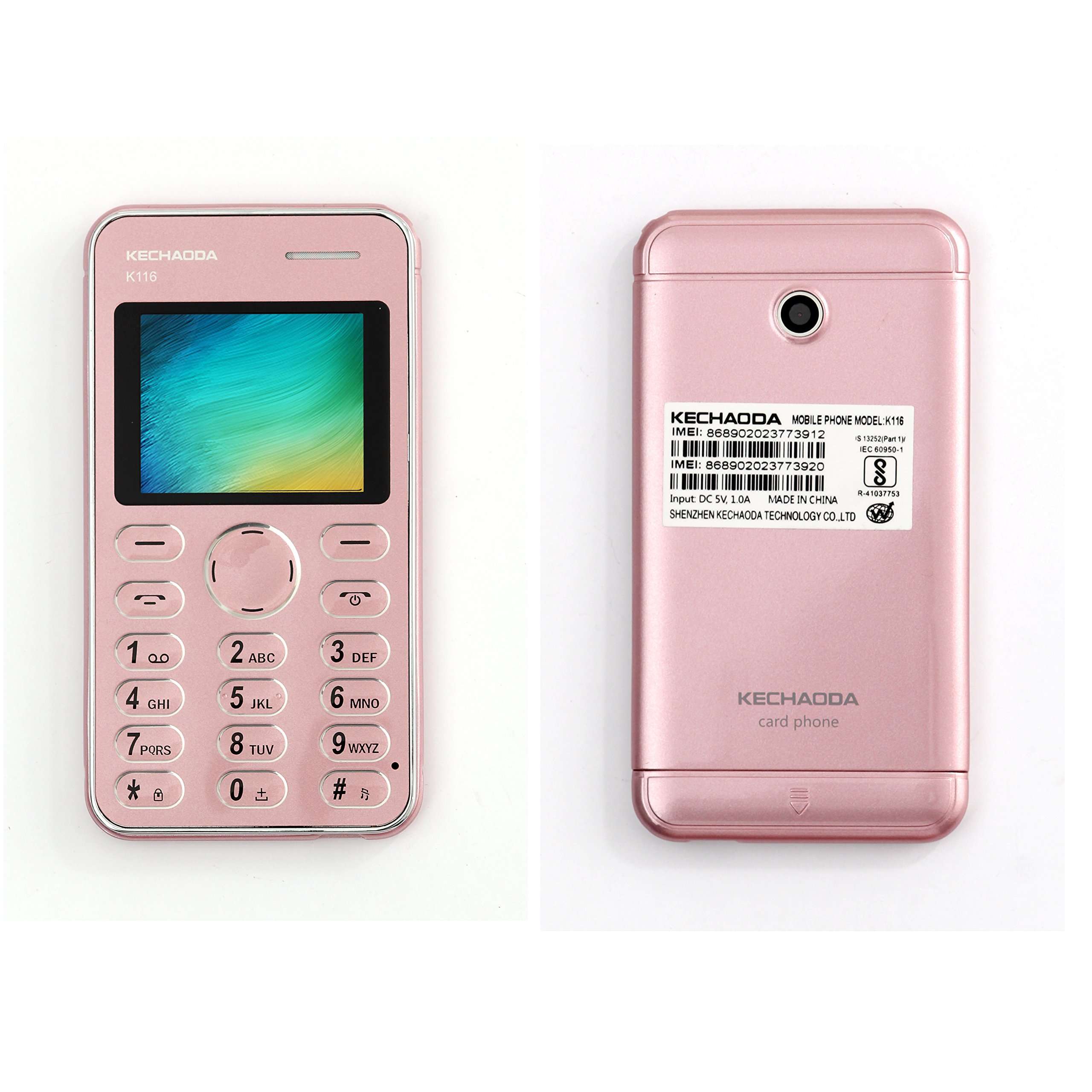 KECHAODA K116 Plus Slim Card Size Dual Sim Light Weight Keypad Phone (Silver) 6