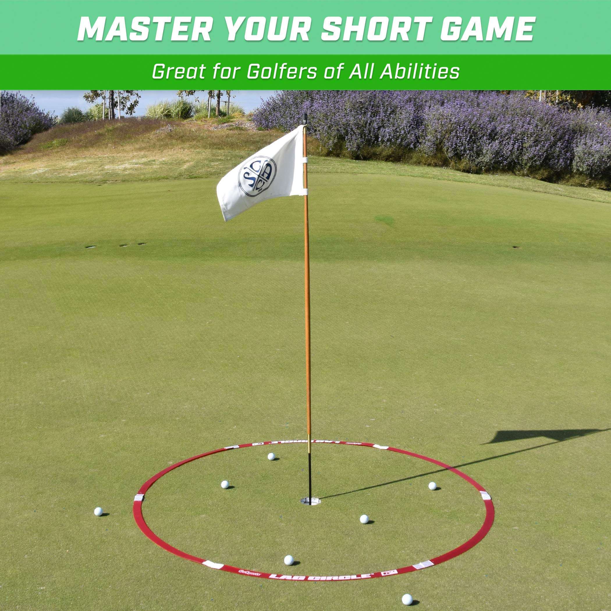 GoSports LAG CIRCLE Putting and Chipping Training Tool - Includes 6 ft and 3 ft Circles 6