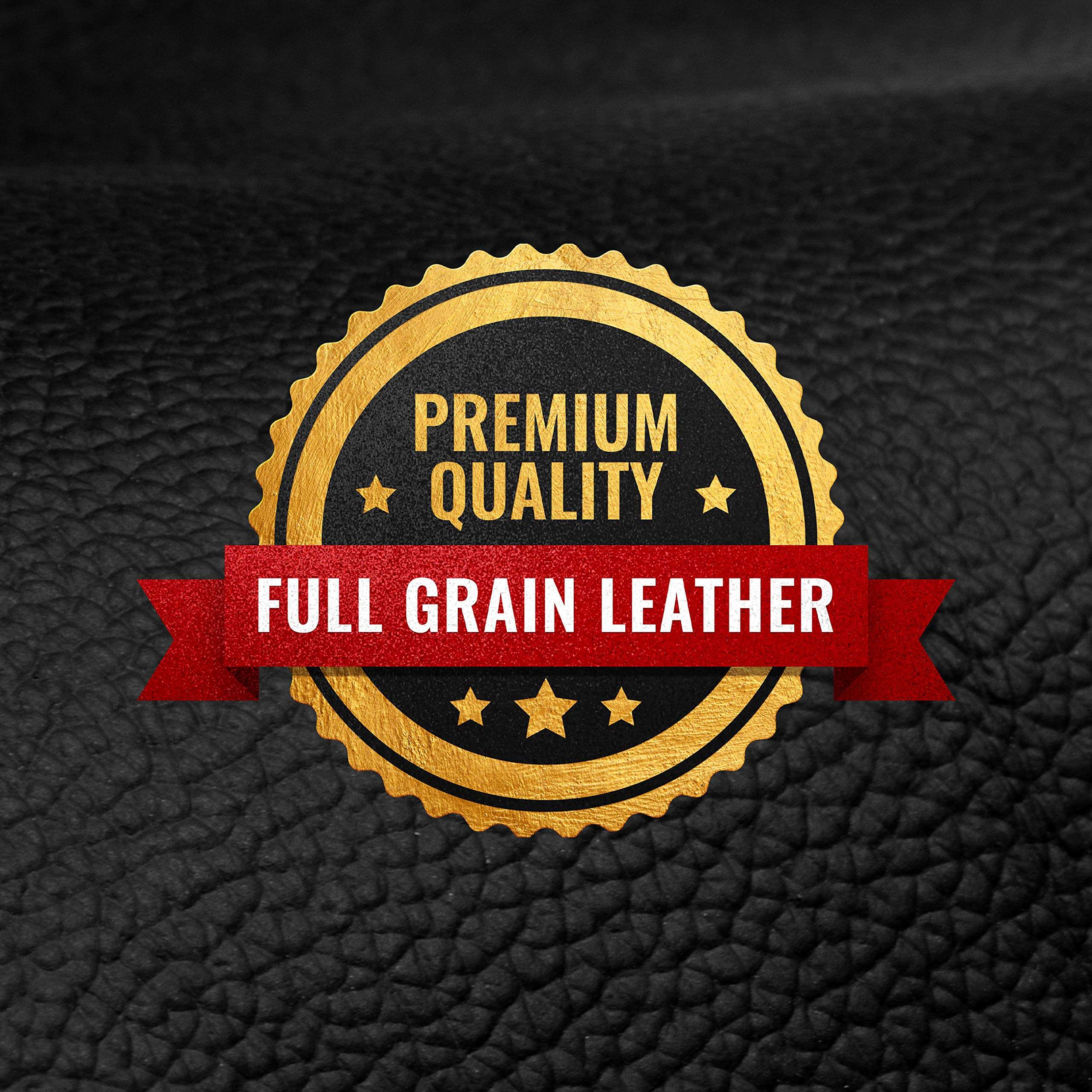 Under NY Sky Genuine Leather Knife Bag - Leather Knife Case - 13 Slots, 2 Zipped Pockets for Kitchen Utensils, Cutlery Knives - Tablets & Notebooks Pocket - Tool Storage Bag Style for Chefs - Black 5