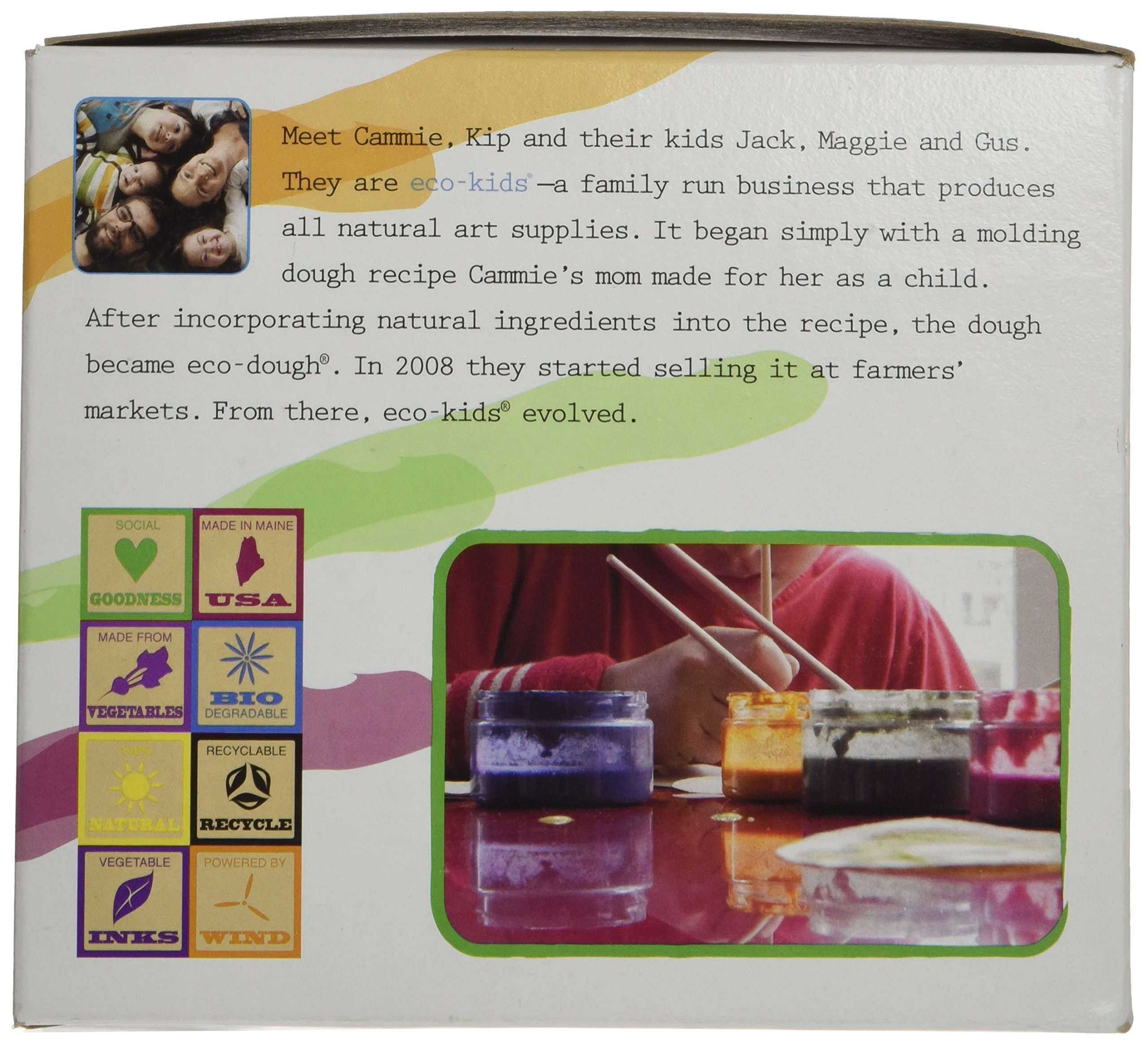 Finger Paint - Eco Kids Non-Toxic Natural Paint - Safe Art Product 5 (4oz) Containers 2