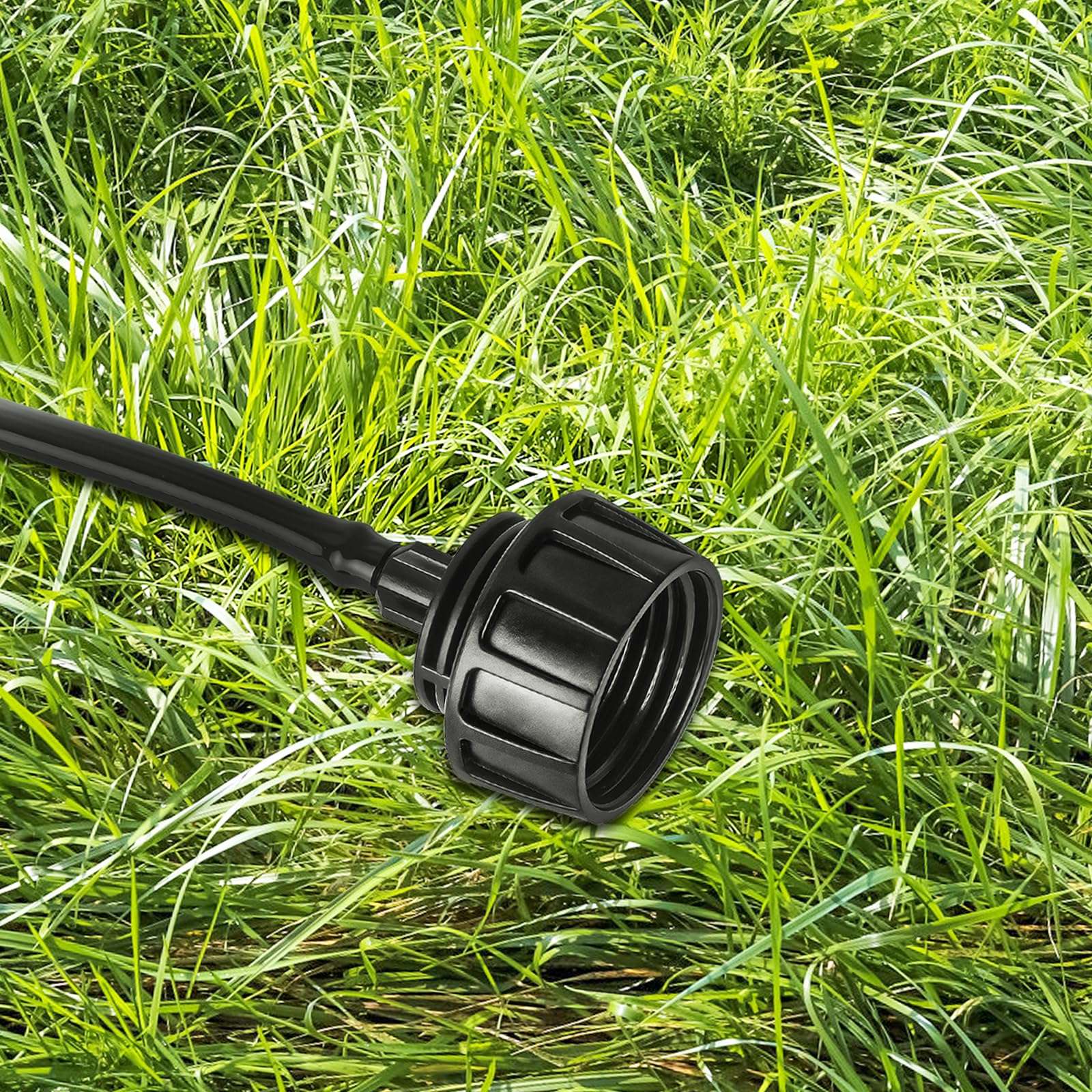 TTioDri 1/4" Drip Irrigation Fittings, 26 Pcs Lock Barbed End Plug Connectors for 1/4 Inch Drip Irrigation Tubing Drip Line End Cap Parts with Lock Nut for Garden Lawn Drip Systems 5