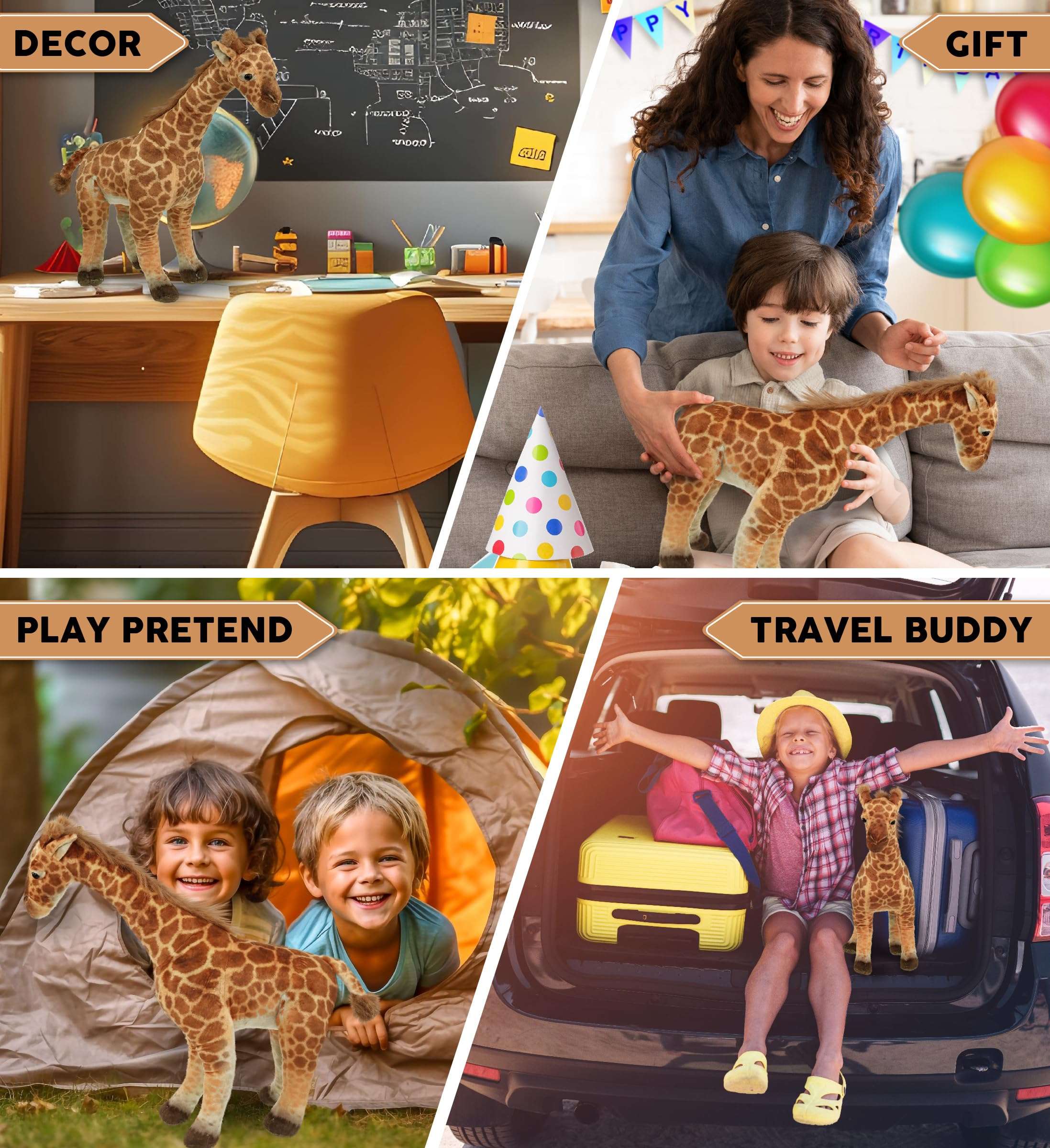 DolliBu Giraffe Stuffed Animal - Huggable Giraffe Plush, Adorable Playtime Giraffe Plush Toy, Cute Wildlife Animal Cuddle Gifts, Super Soft Plush Doll Animal Toy for Kids and Adults - 20 Inches 5