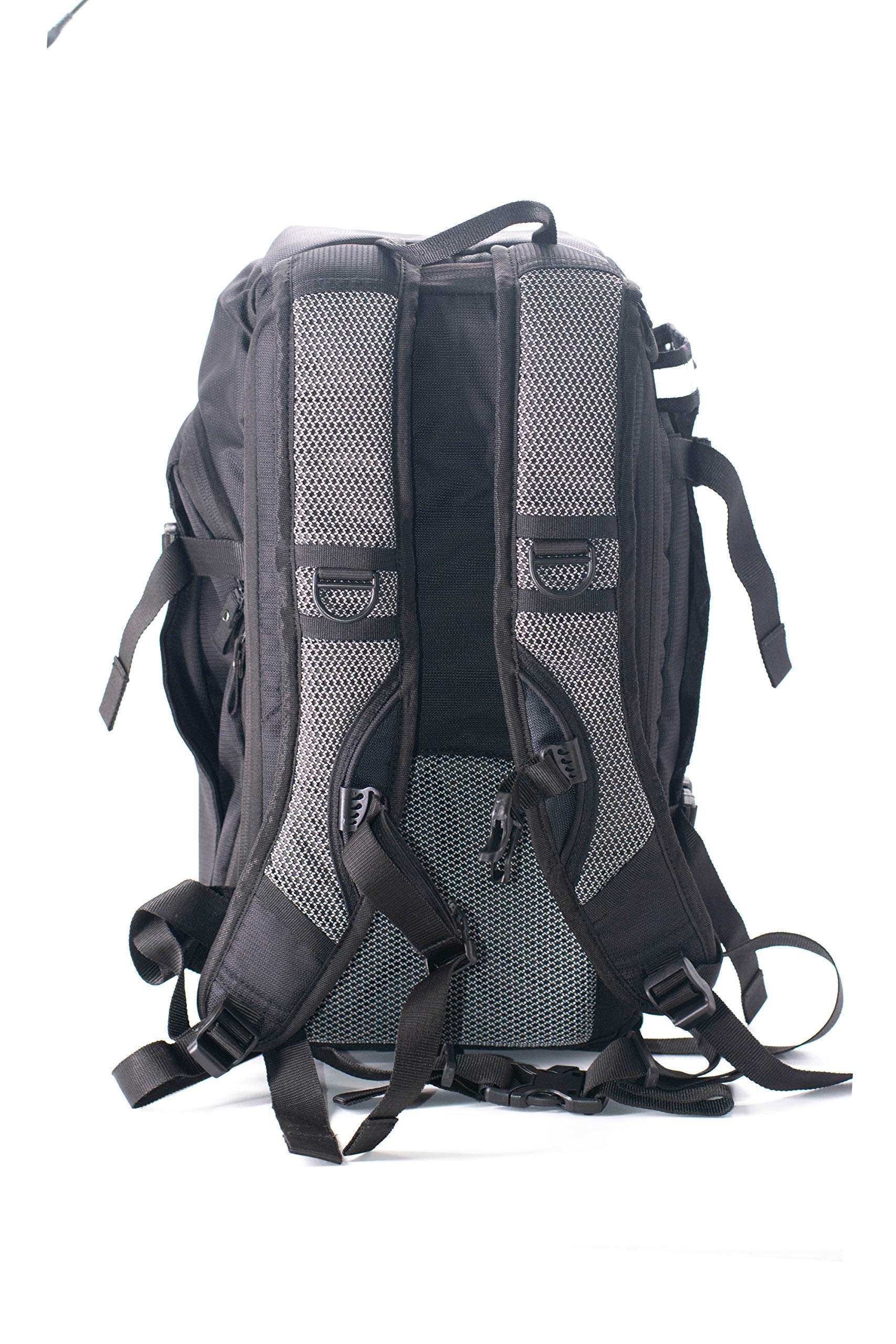 RUBRIC? E5 Backpack Bag for DSLR Camera Canon Sony Nikon, Orange Waterproof Anti Theft Front Open (B5ck, Black) 3