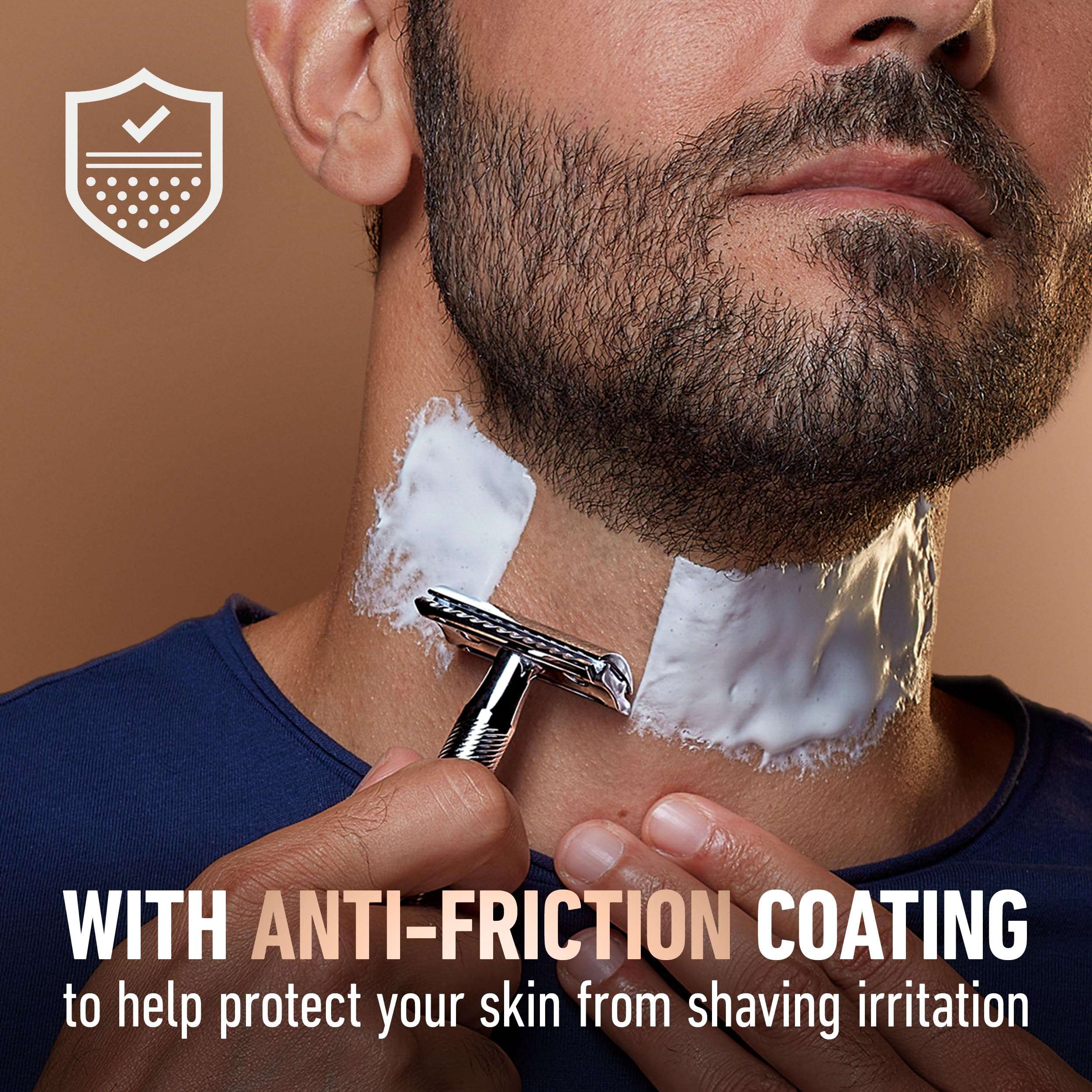 King C. Gillette Safety Razor with Chrome Plated Handle and 5 Platinum Coated Double Edge Safety Razor Blade Refills 3