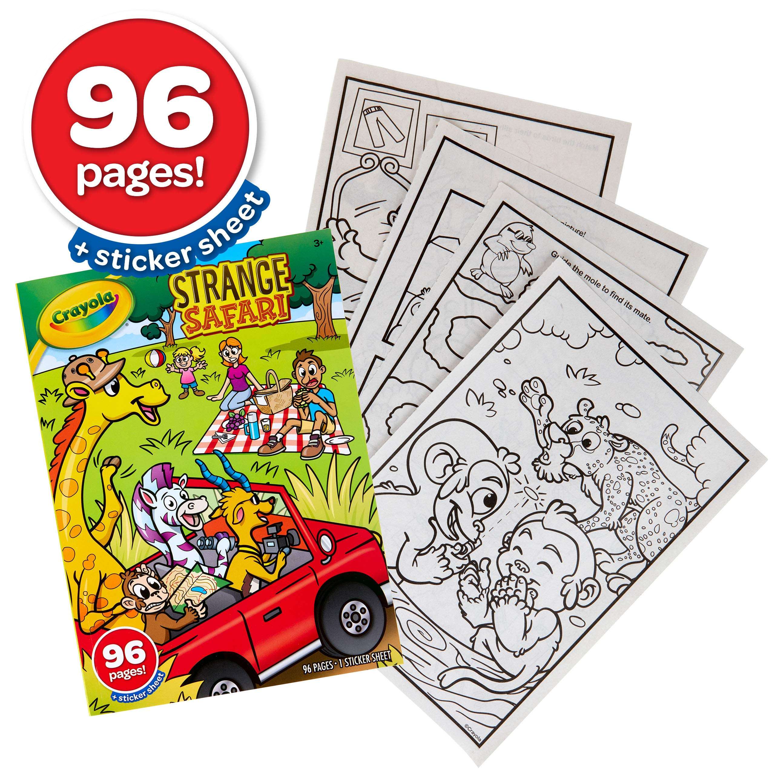 Crayola Safari Coloring Book, 96 Coloring Pages for Kids, Gift, Age 3, 4, 5, 6 3