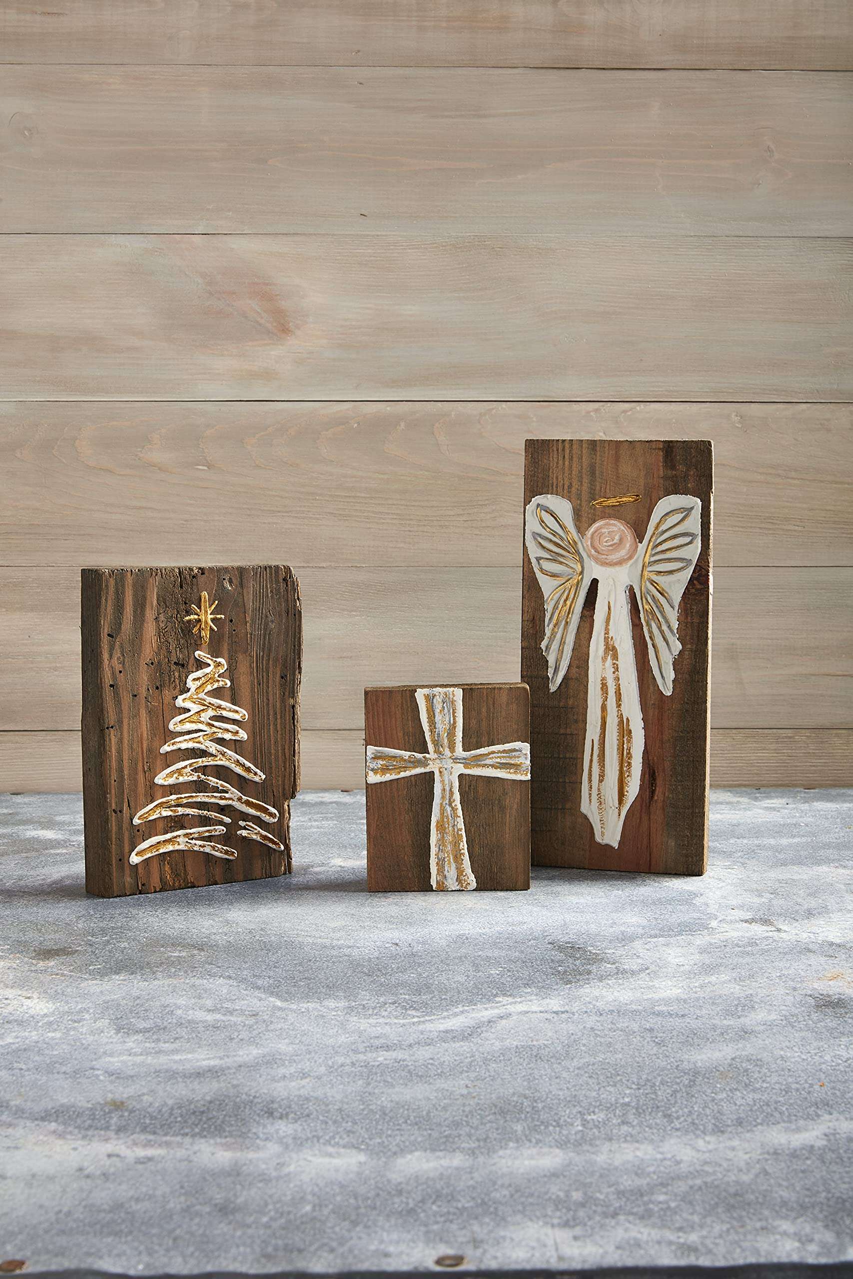 Mud Pie Gold Christmas Plaque, Cross, 5" x 4" 4