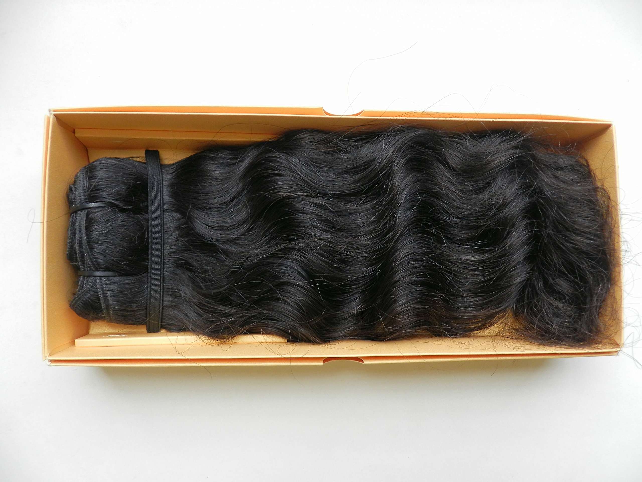 SalonLabs Remy Natural Curly Machine Weft Indian Temple Hair Extension, 16 Inch 3