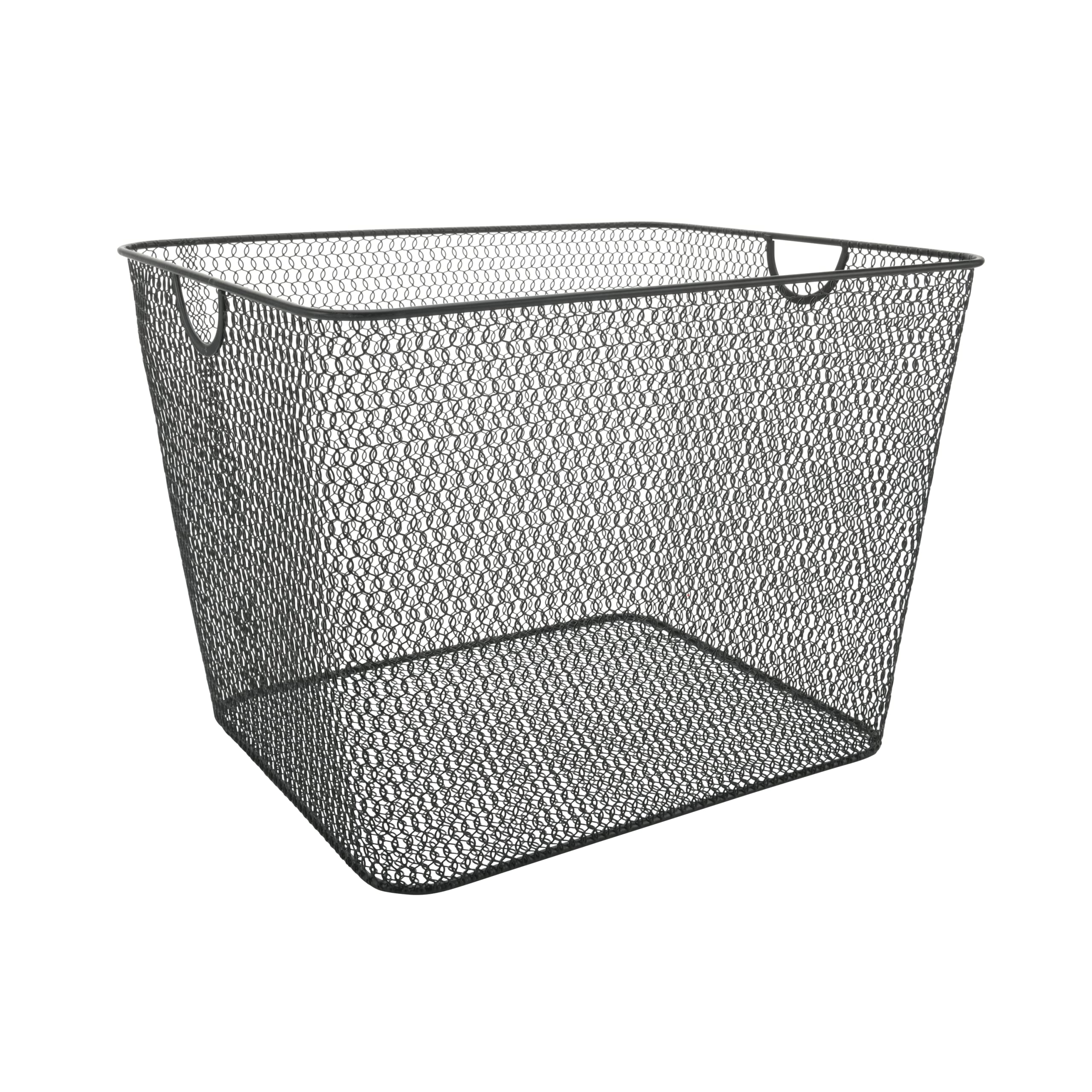 YBM Home Wire Mesh Kitchen Storage Basket Organizer for Organizing Household Pantry and Kitchen Cabinets - Multipurpose Wire Storage Baskets for Home, Dorm Room, Garage, Black - 6 Pack 1