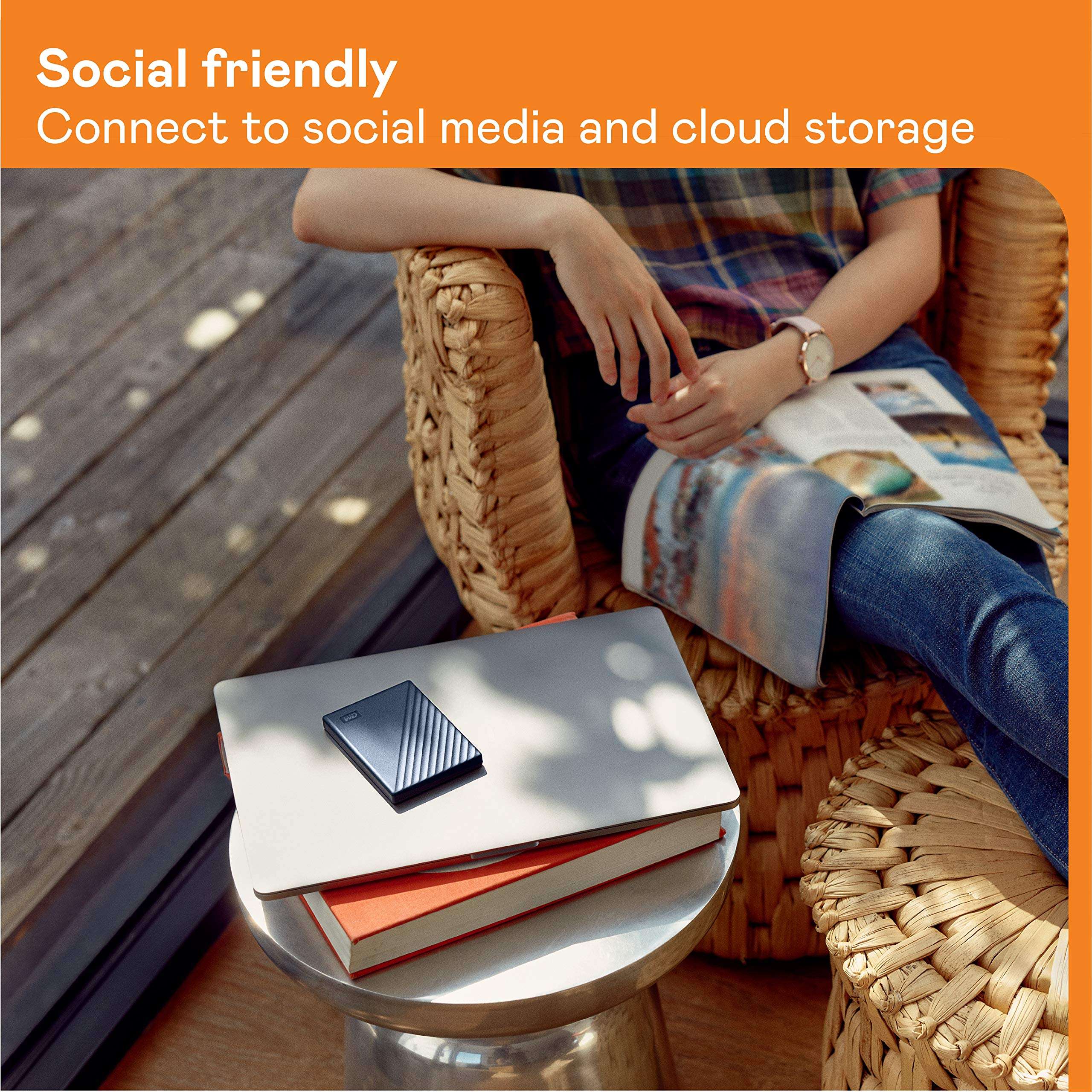 WD My Passport for Mac 2TB External Hard Drive (Mobile Storage, USB-C Enabled, WD Discovery Software, Password Protection, Mac Compatible, Easy to Use) Midnight Blue 6