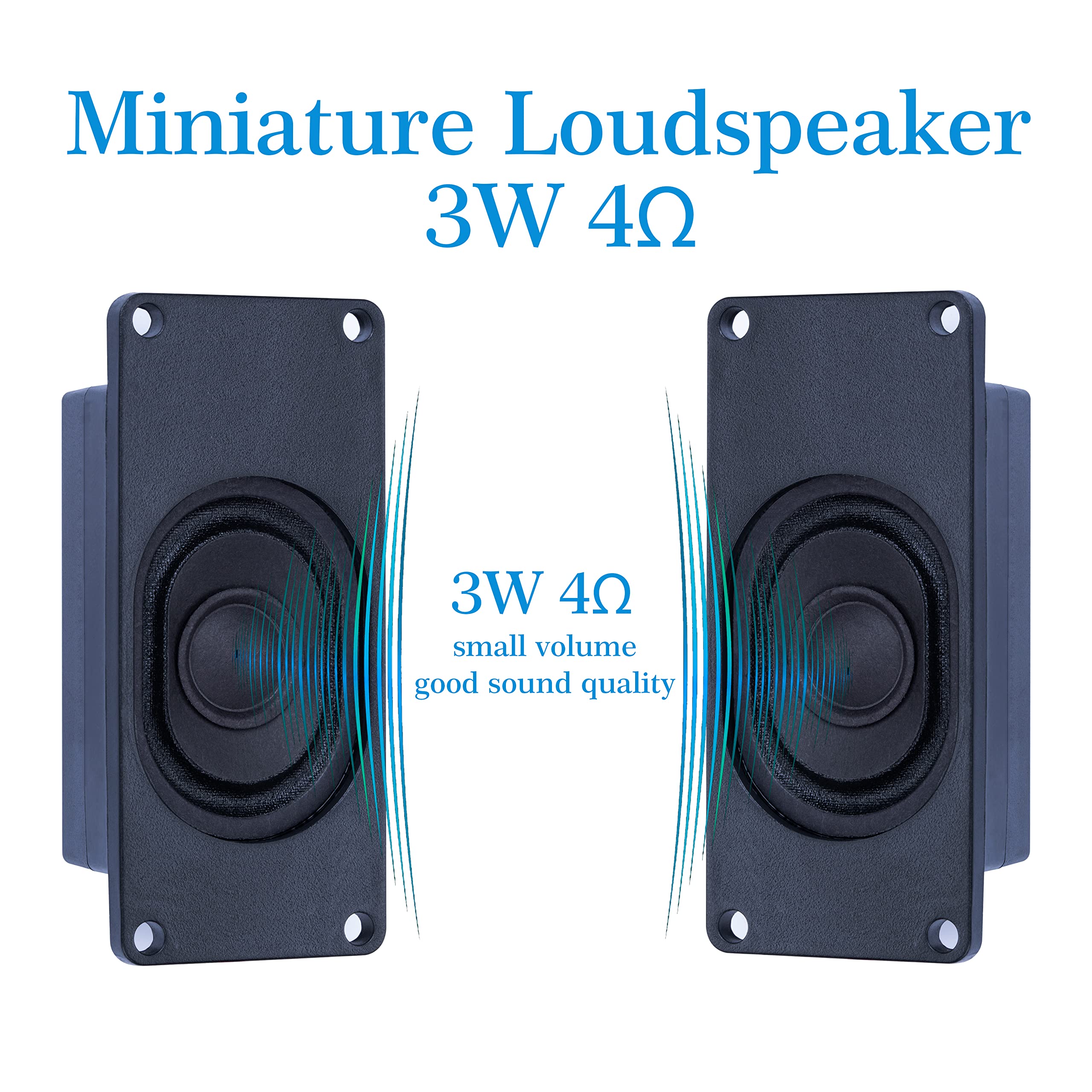 CQRobot Miniature Loudspeaker 3 Watt 4 Ohm Passive Enclosed Audio/Woofer Speaker Compatible with Arduino Board. 2.54mm Dupont Interface, for a Variety of Small DIY Electronic Projects. 2
