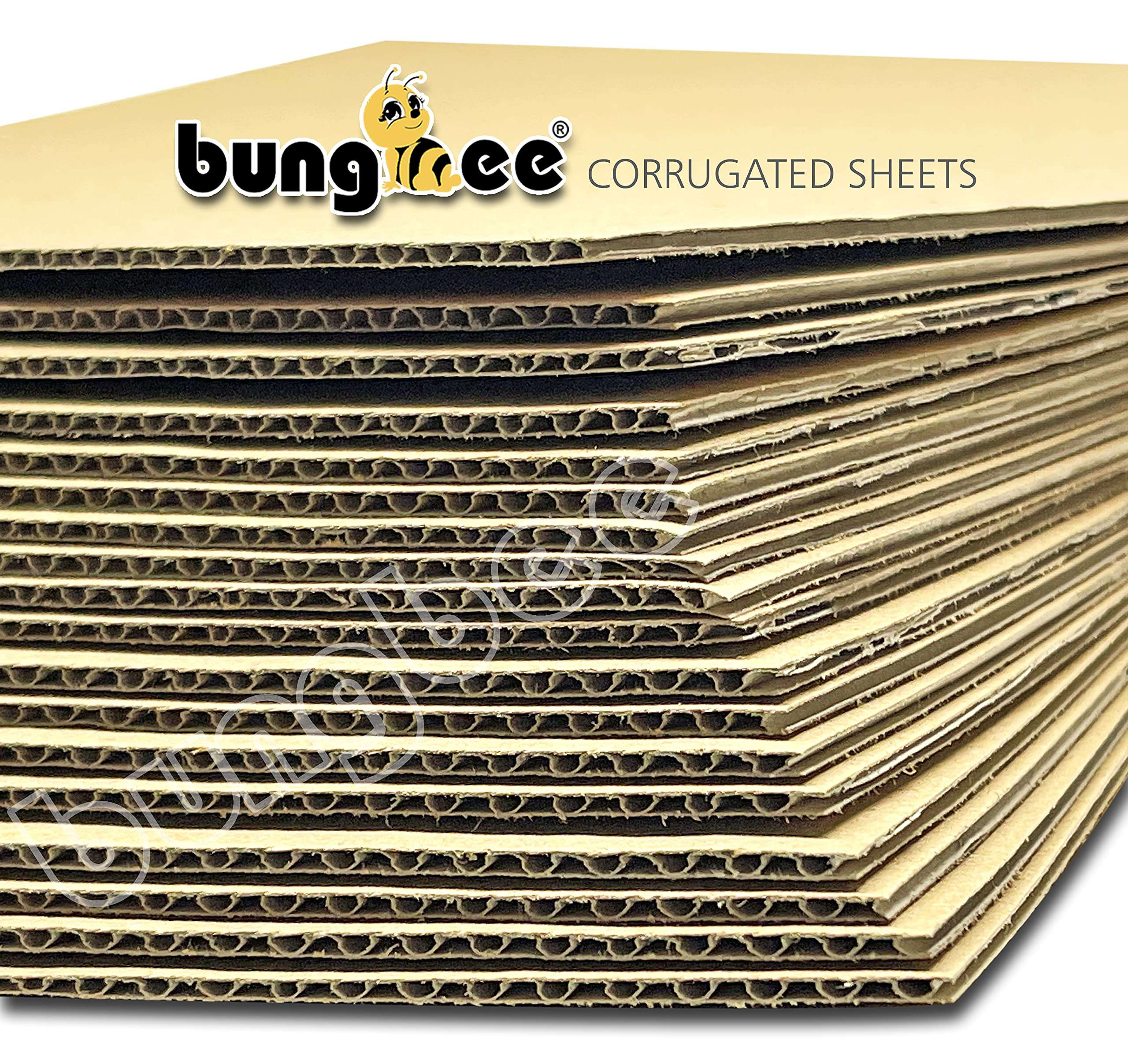 Corrugated Sheets for Packing by BUNGBEE (Size: A4) (3 PLY, Pack of 28) Versatile Material for Secure Shifting Material Packaging and Creative Crafting 1