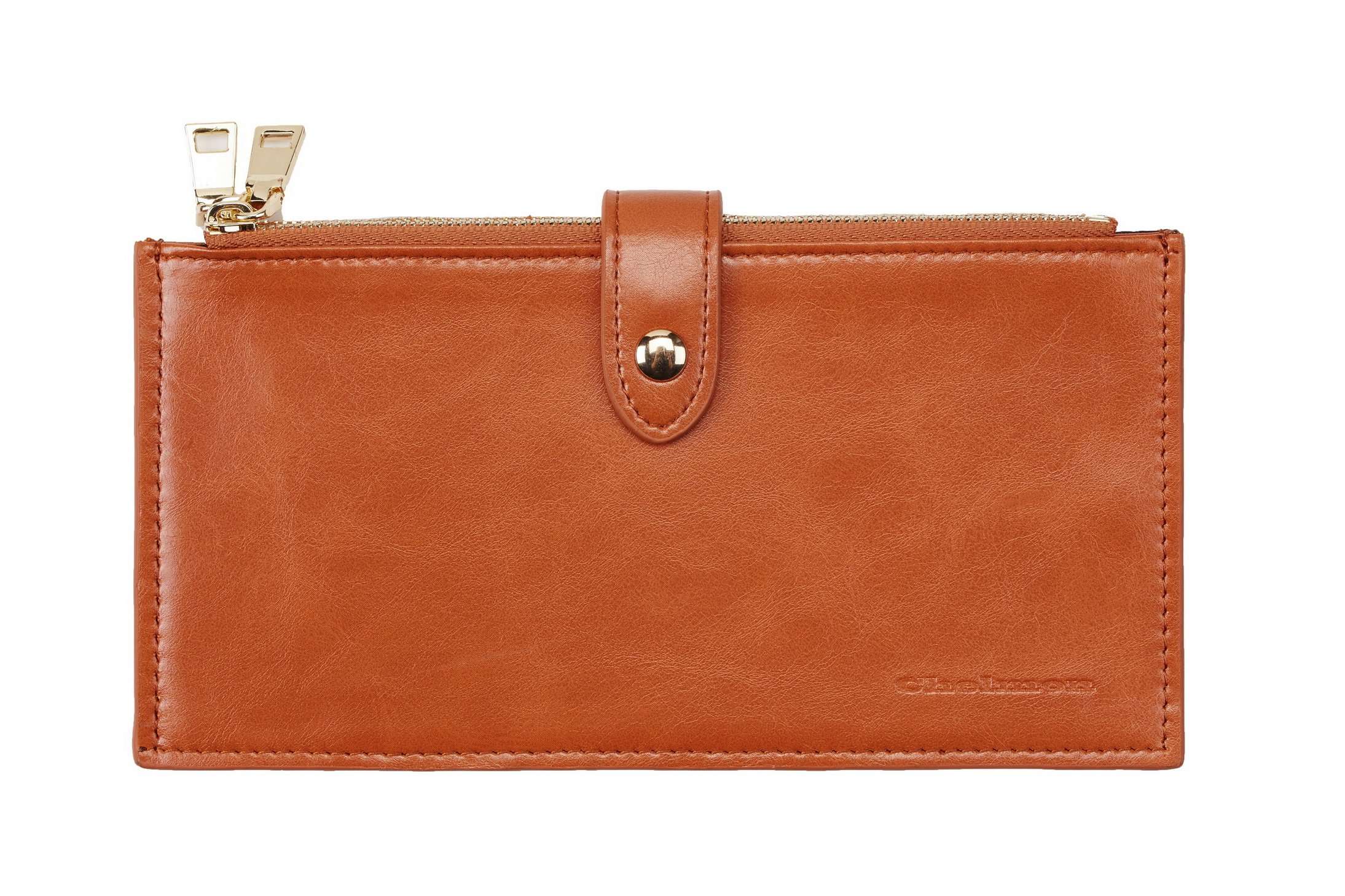 Chelmon Womens Genuine Leather Wallet RFID Blocking Credit Card Holder Zipper Purse(isabella brown) 6