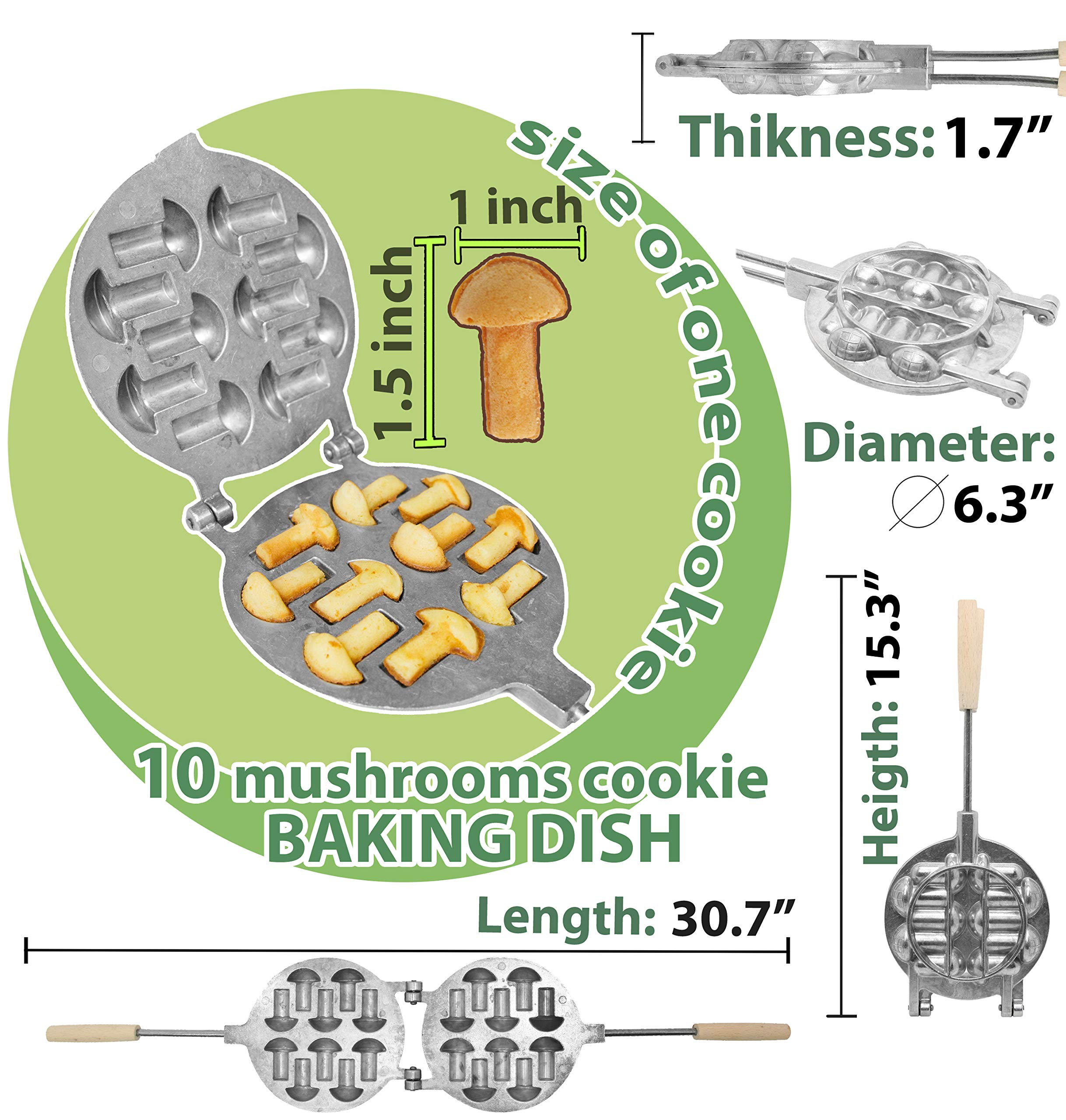 Sweet Pastry Maker - Cookie Mold Mushrooms -Baker Ukrainian form for baking by PetriStor 6