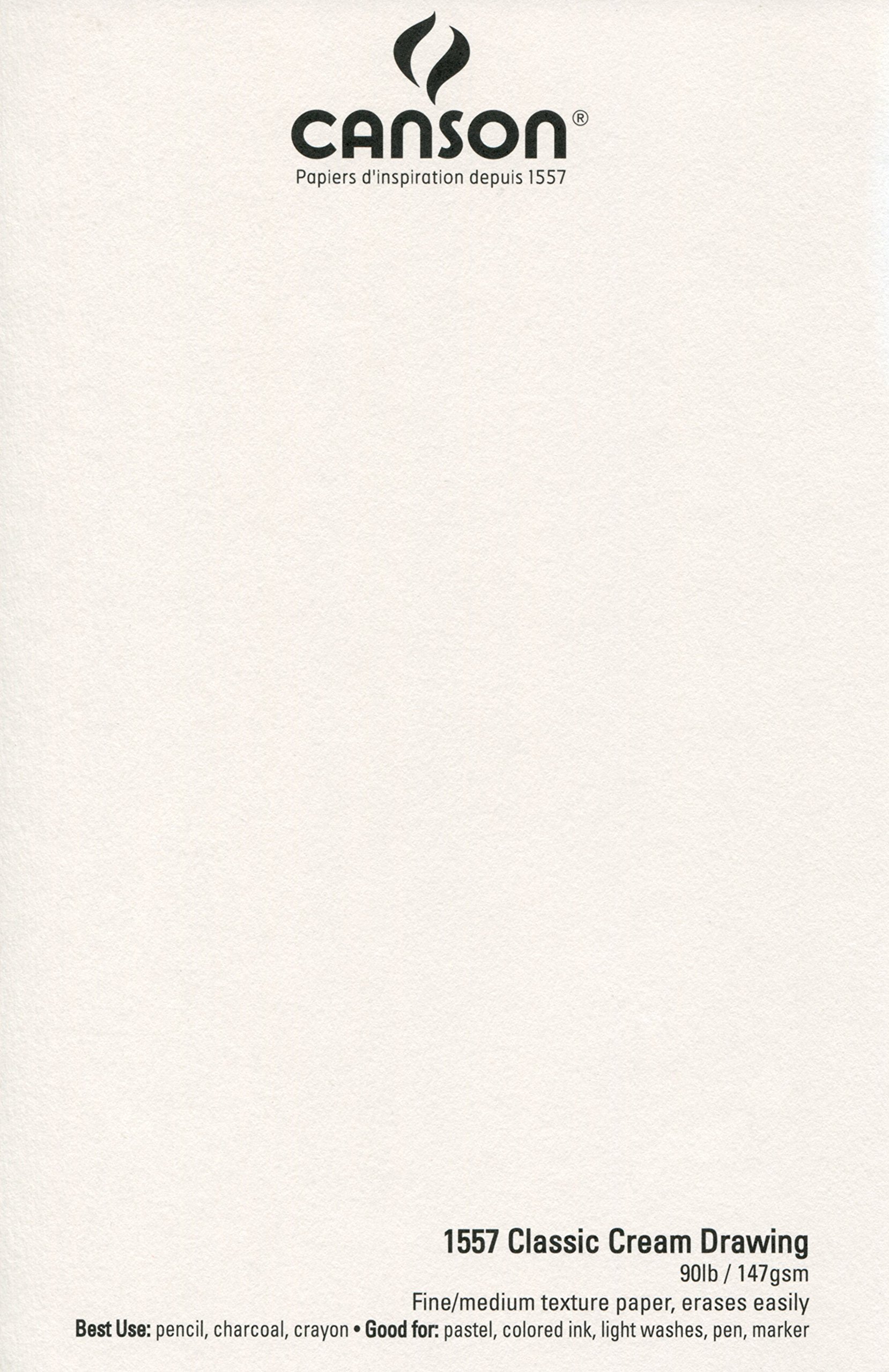 Canson Artist Series Drawing Paper, Cream, Wirebound Pad, 9x12 inches, 60 Sheets (90lb/147g) - Artist Paper for Adults and Students - Charcoal, Colored Pencil, Ink, Pastel, Marker 3
