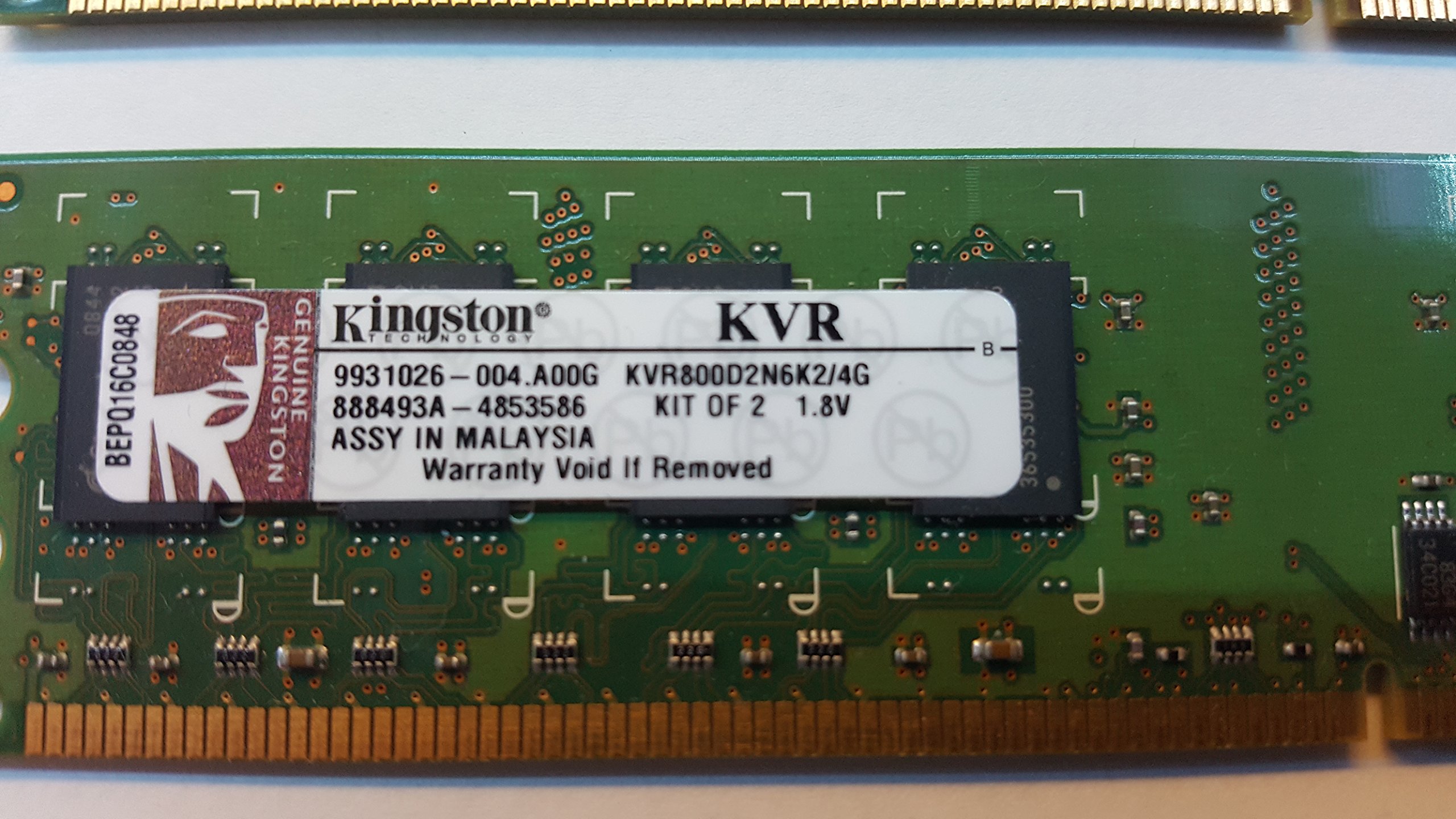 Kingston Value Ram KVR800D2N6K2/4G 4GB 800MHz Kit Non-ECC DIMM 2