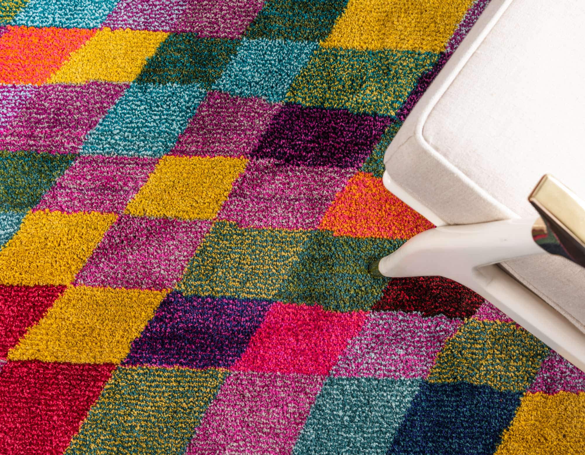 Unique Loom Estrella Collection Geometric, Abstract, Colorful, Modern, Eclectic Area Rug, 3 ft 3 in x 5 ft 3 in, Multi/Pink 5