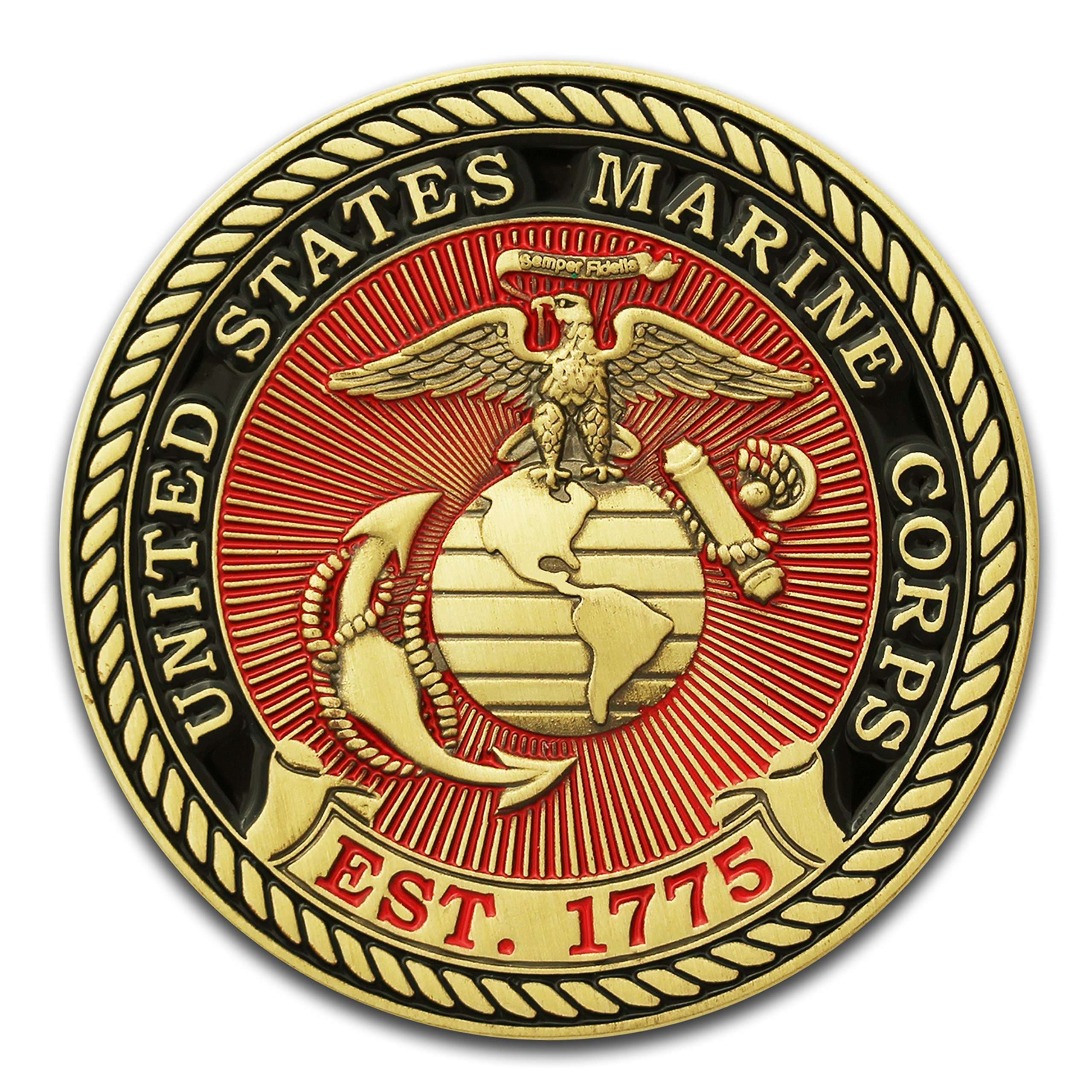 Marine Corps E6 Challenge Coin! USMC SSgt Rank Military Coin. Staff Sergeant Challenge Coin! Designed by Marines for Marines - Officially Licensed Product! 3