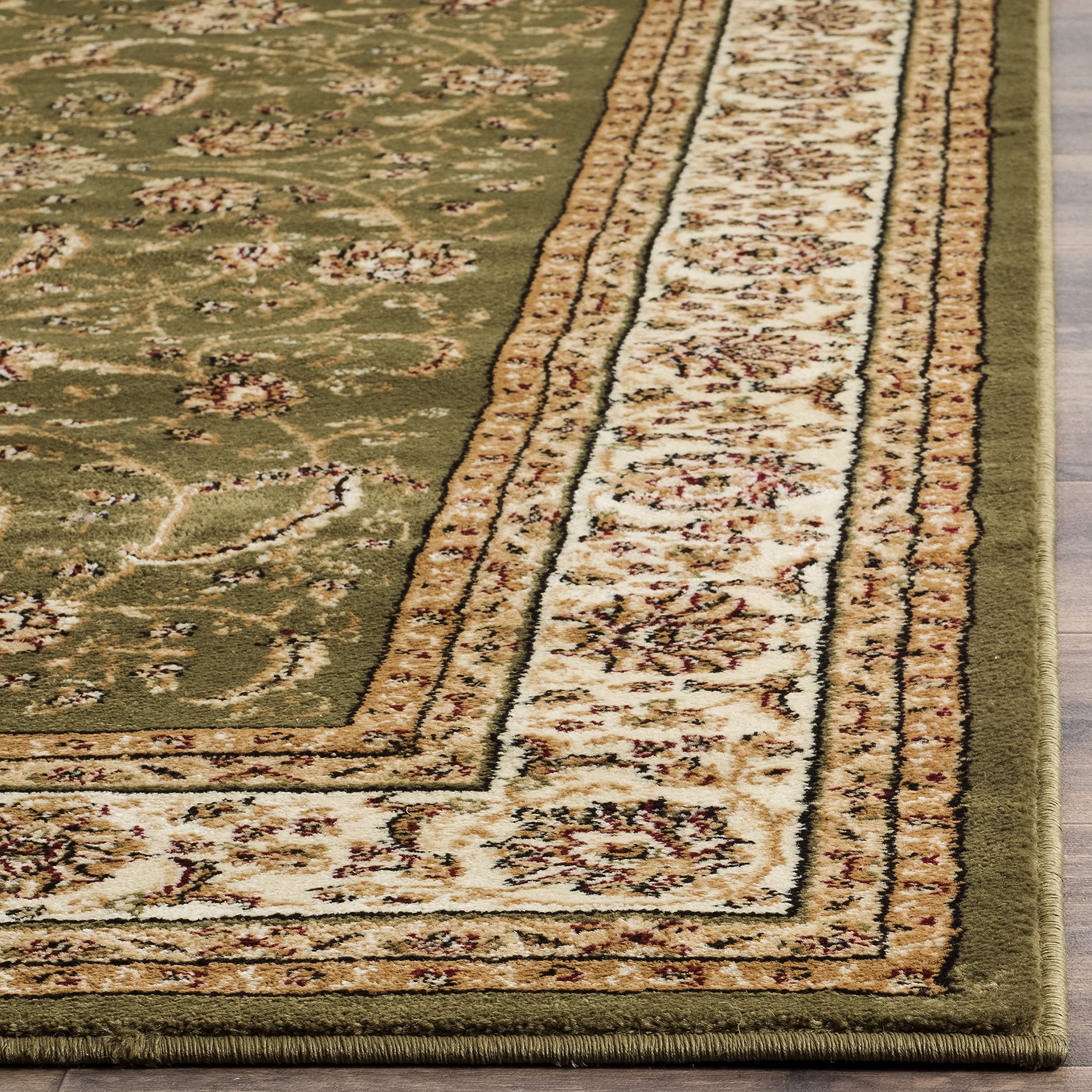 SAFAVIEH Lyndhurst Collection Accent Rug - 3'3" x 5'3", Sage & Ivory, Traditional Oriental Design, Non-Shedding & Easy Care, Ideal for High Traffic Areas in Entryway, Living Room, Bedroom (LNH219B) 3