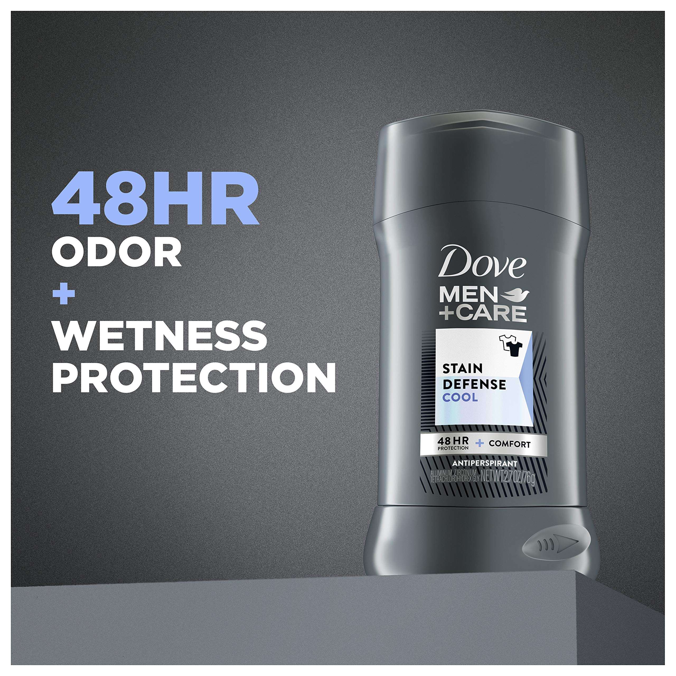Dove Men+Care Stain Defense Antiperspirant Deodorant Stick, Cool, 2.7 oz (Pack of 2) 4