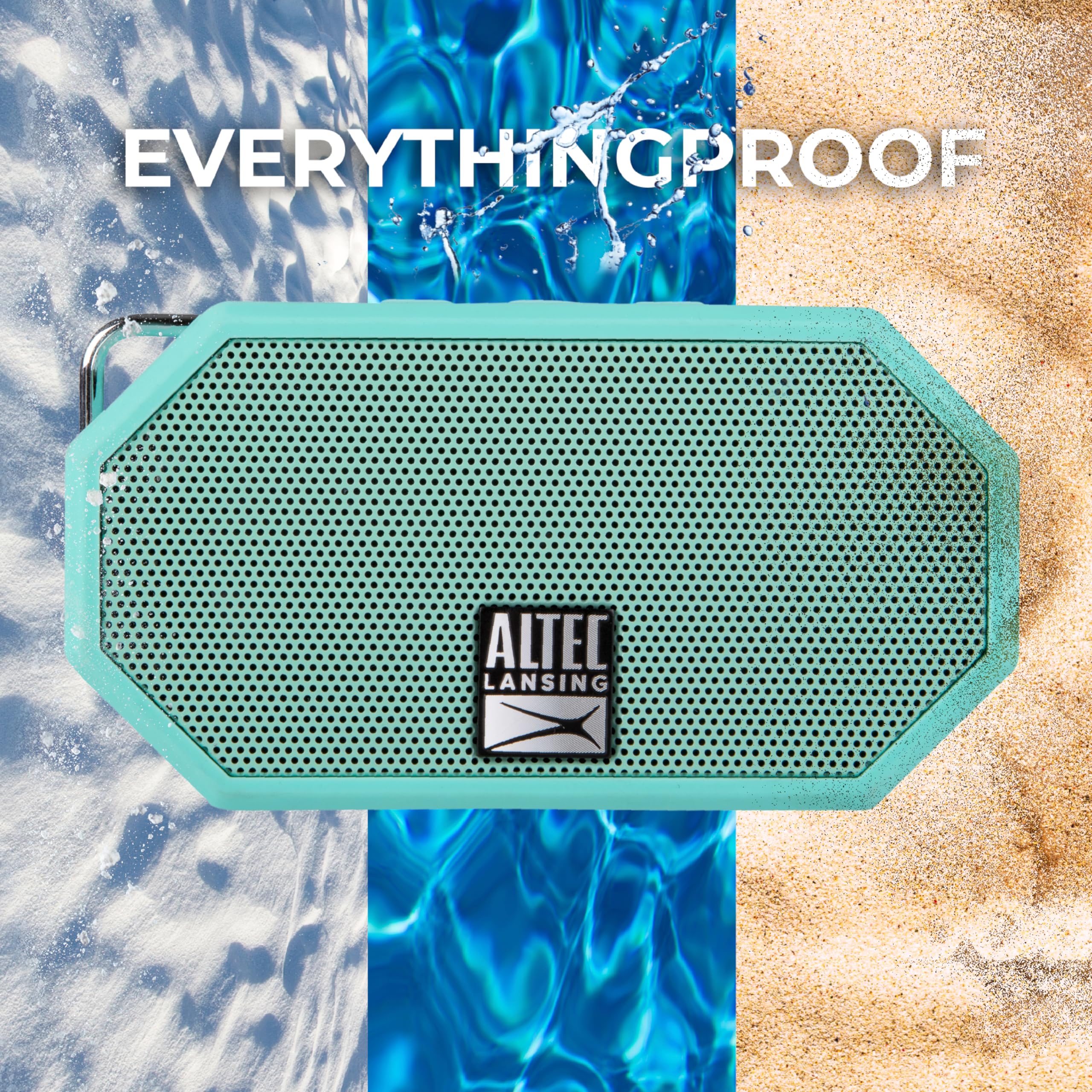 Altec Lansing Mini H2O - Waterproof Bluetooth Speaker, IP67 Certified & Floats in Water, Compact & Portable Speaker for Hiking, Camping, Pool, and Beach 2