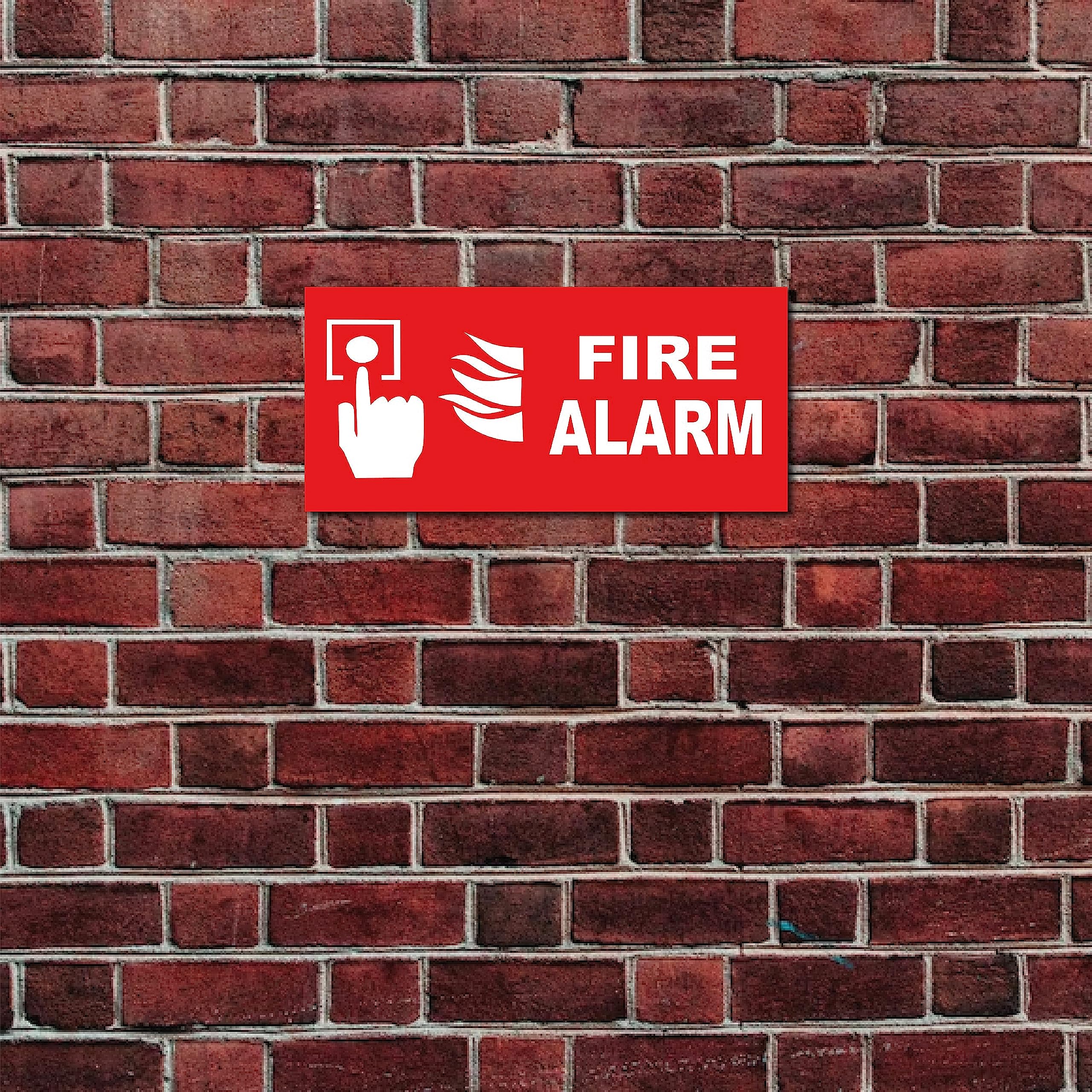 SIGN EVER™ FIre Alarm Safety Sign Board Combo For Office Building School Hospital Shopping Mall Red Signage Boards L x H 30 x 10 Cms 2