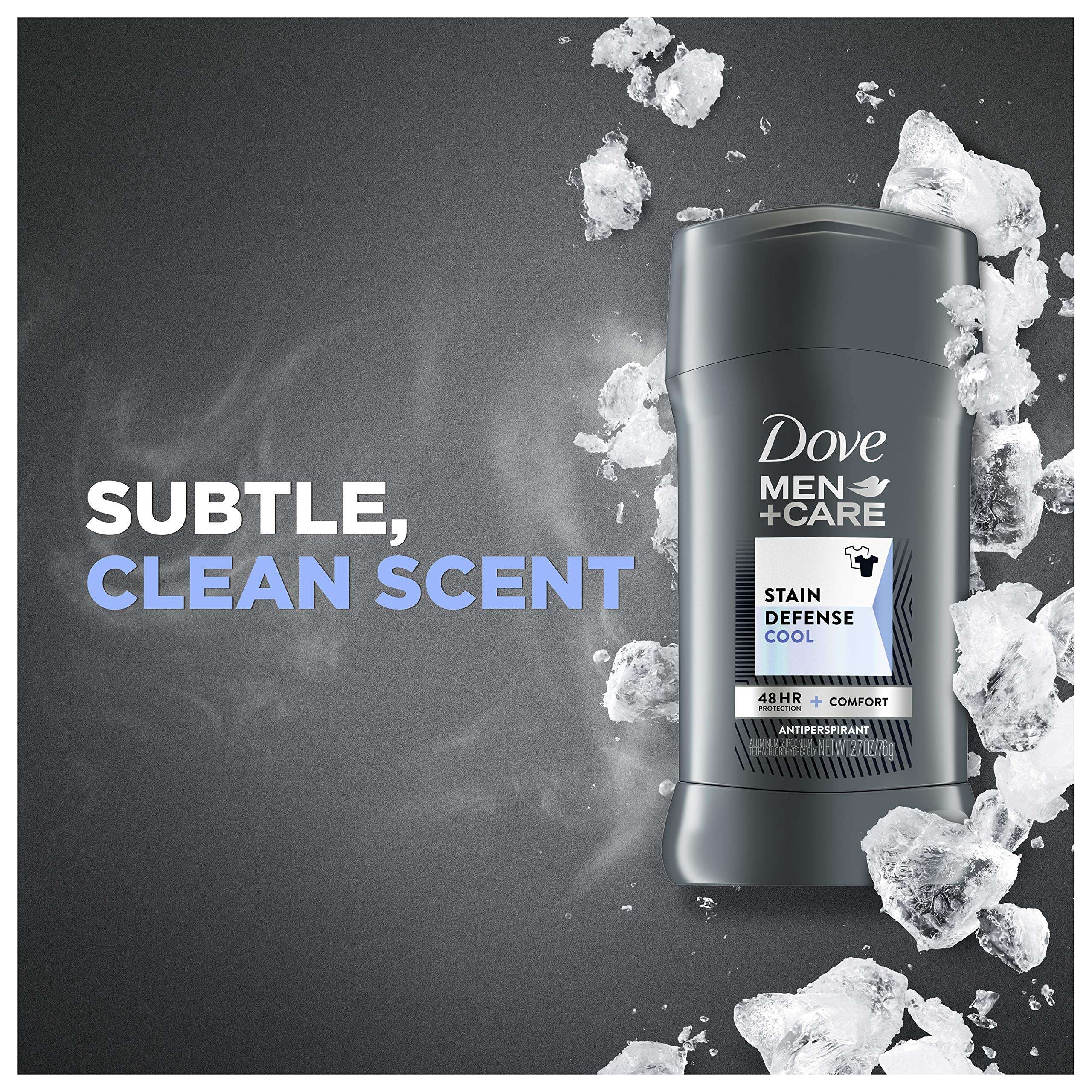 Dove Men+Care Stain Defense Antiperspirant Deodorant Stick, Cool, 2.7 oz (Pack of 2) 5