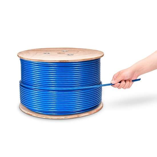 Cat7 Ethernet Bulk Cable, 1000ft (305m), 23AWG Solid Pure Bare Copper Wire, 1000MHz, Shielded (S/FTP), PVC CMR (Blue) 3