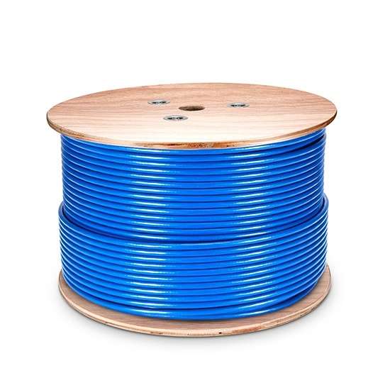 Cat7 Ethernet Bulk Cable, 1000ft (305m), 23AWG Solid Pure Bare Copper Wire, 1000MHz, Shielded (S/FTP), PVC CMR (Blue) 2