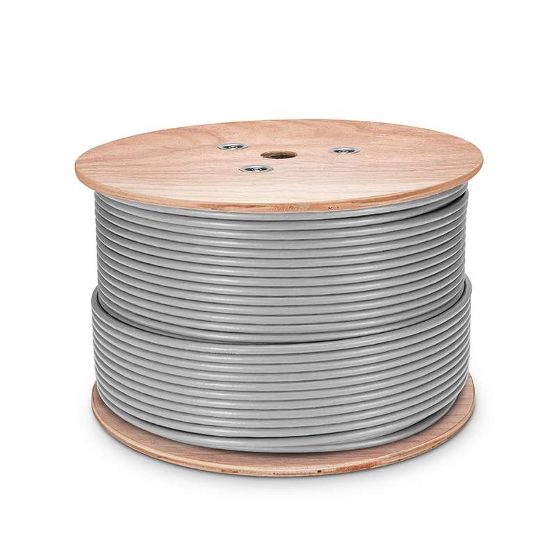 Cat7 Ethernet Bulk Cable, 1000ft (305m), 23AWG Solid Pure Bare Copper Wire, 1000MHz, Shielded (S/FTP), PVC CMR, with Reel (Gray) 2
