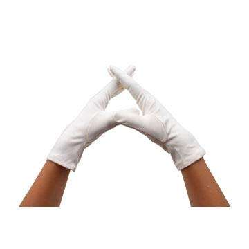 SWISSO Fine Microfiber Gloves for Cleaning Purposes for Costumes/Clothing and Jewellery Works Processed Material, 1 Pair (White, Large) 3