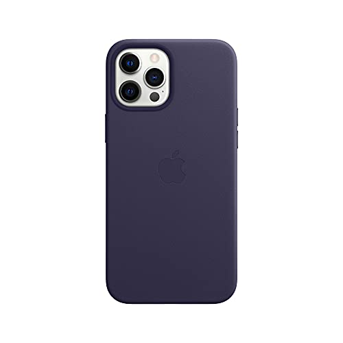 Apple Leather Case with MagSafe (for iPhone 12 Pro Max) - Deep Violet 2