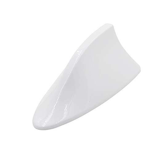 idain Car Roof Mounted AM/FM Radio Signal Antenna Shark Fin Aerial Universal Fit for Auto SUV Truck Van,White 4