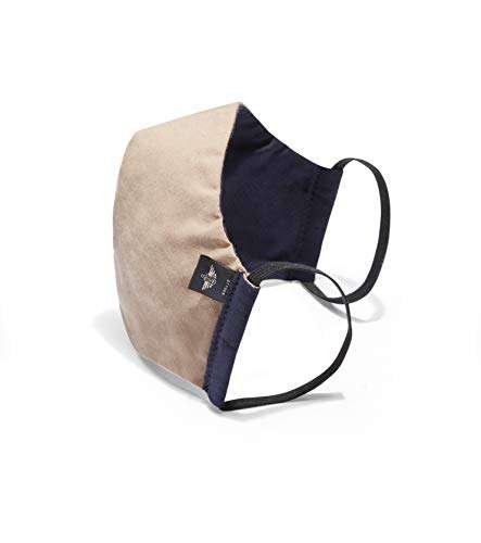 Dockers Reusable Reversible Face Mask (2 Pack), Khaki/Navy, Large (Pack of 2) 3