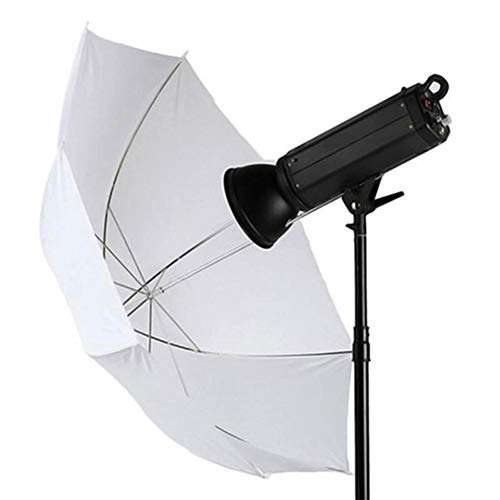 KNDJSPR 34 inch Studio Soft Umbrella, White Transparent Soft Fabric, Package Includes Soft Umbrella + D-Shaped lamp Holder + Folding lamp Holder 4