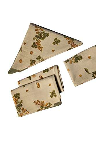 Contrast Living Nitu Hand Block Printed Kitchen Towel / Dish Towel / Hand Towel Multi Color Set of 3 Pcs 3