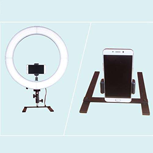 LBBL Desktop Led Ring Light, 18 Inch I-Shaped Bracket Adjustable Color Temperature Fill Light for Makeup Selfie Photography Live Streaming 6