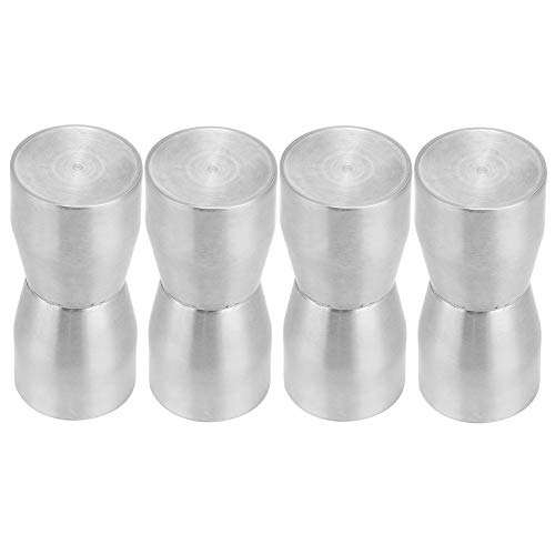 MAGT Door Handle, 4pcs Stainless Steel Durable Glass Door Pull Knobs for Home Bathroom Office Silver 2