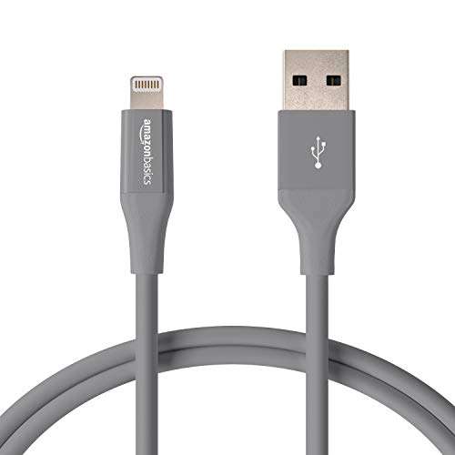 AmazonBasics Apple Certified Lightning to USB Charge and Sync Tough Cable, 3 Feet (0.9 Meters) - Grey 2