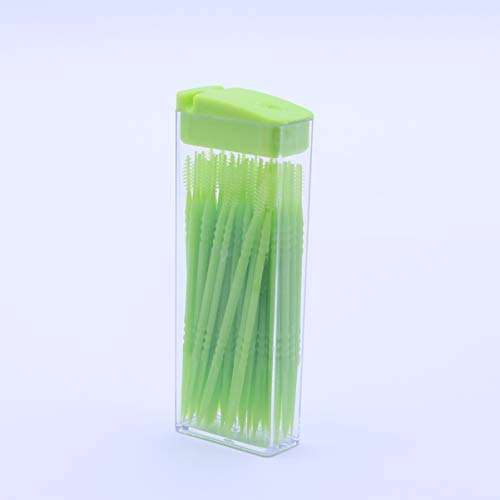 Healifty 200pcs Plastic Toothpicks Double-Ended Toothpicks Brush Teeth Sticks Teeth Cleaning Tool Portable Oral Care Tooth Picks 6