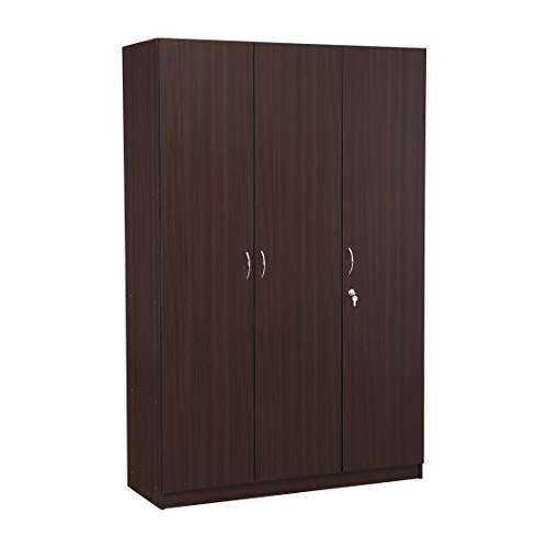 HomeTown Willy Engineered Wood Three Door Wardrobe in Walnut Colour 5