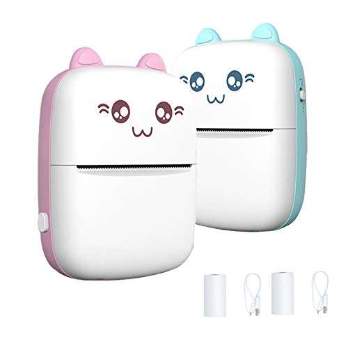 2 Pcs Smartphone Printer Mini Portable Bluetooth Wireless Paper Photo Printers for Journal Study Note Daily Plan 4