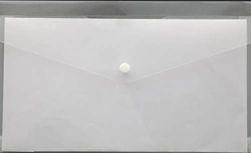 SOLO Solo Ch 108 Cheque Envelope (Button), (Pack of 10) Transparent White 3