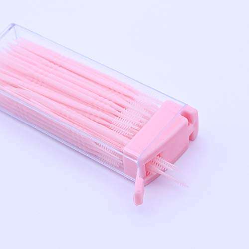 Healifty 200pcs Plastic Toothpicks Double-Ended Toothpicks Brush Teeth Sticks Teeth Cleaning Tool Portable Oral Care Tooth Picks 5