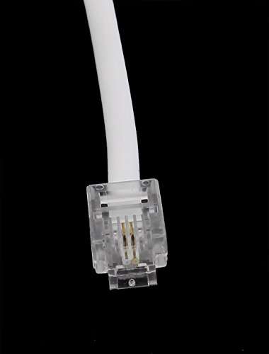 RJ11 6P2CTelephone Fax Machines Modems Straight Cable Wire Line8M / 26.2ft Long for Landline Telephone, White (8M) 4