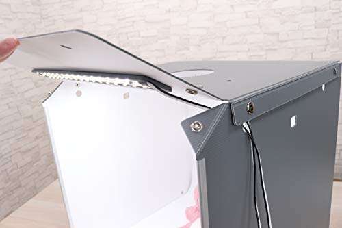 Portable Foldable Photo Studio Box with LED Light for Professional Photography,Super Bright Dimmable LED Lighting 5500k (40x40x40cm) 4