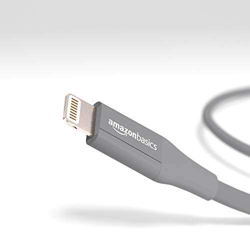 AmazonBasics Apple Certified Lightning to USB Charge and Sync Tough Cable, 3 Feet (0.9 Meters) - Grey 4
