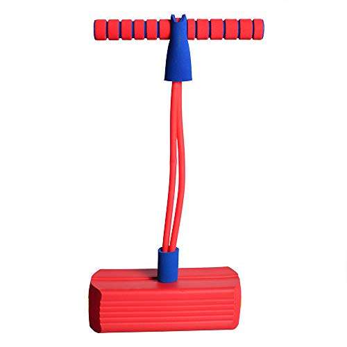 TORPSPORTS Foam Pogo Jumper,Fun and Safe Pogo Stick for Kids and Adults with Squeaky Sound Capacity for 250LBs (Red) 2